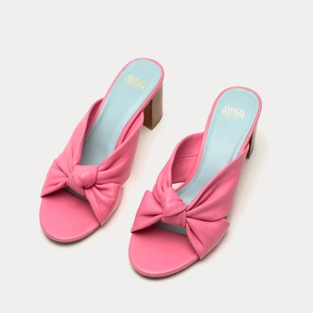 Frances Valentine Mollie Slide Heel genuine leather pink size 7